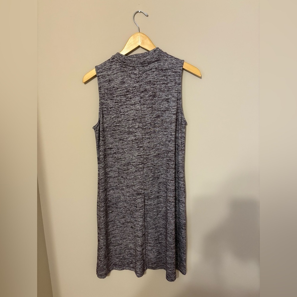 Market&Spruce Vega Knit Swing Dress Sz M Sleeveless High Neck Purple Stretch Nwt — image 3 of 3